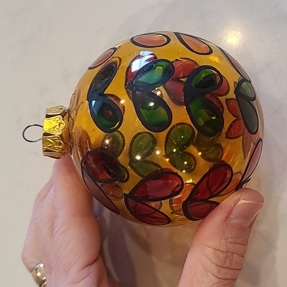 Gorgeous Orange, Red, Green ornament - Picture 1 of 4